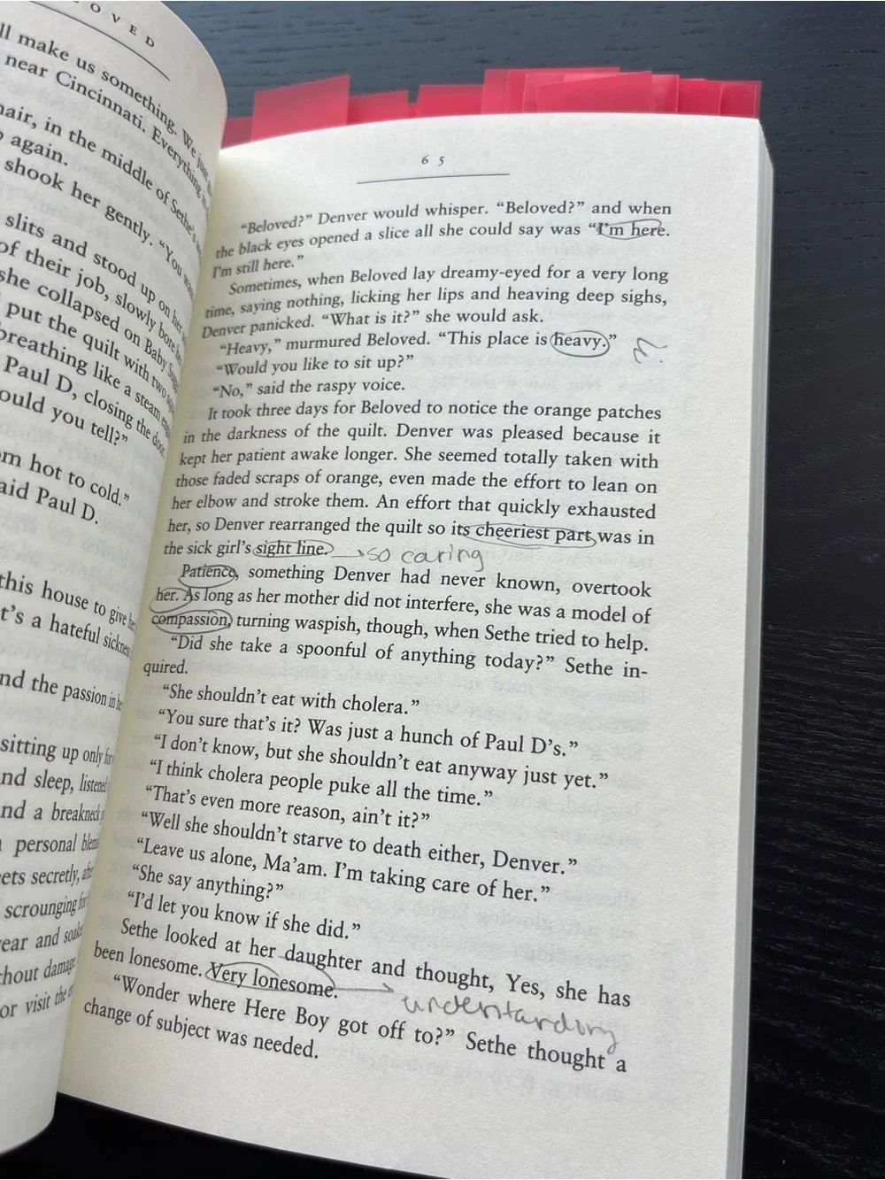 Vintage International Beloved Toni Morrison Paperback Book Red 8